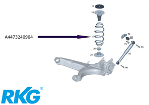 Original Mercedes-Benz Federnsatz Hinterachse (2 Stück). V-Klasse W447-6 5
