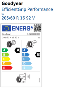 Goodyear EfficientGrip Performance 205/60 R16 92V Demo Reifen-1 1