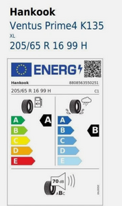 Hankook Ventus Prime4 K135 205/65 R16 99H Demo-Reifen-1 1