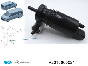 Wischwasserpumpe-Dual. S-Klasse, SL, V-Klasse *A2318660021* Original MB-2 1