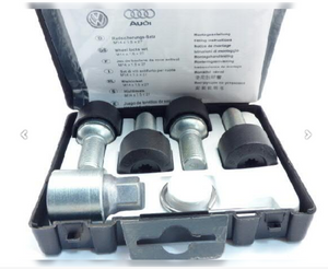 Volkswagen Original Felgenschloss Satz M14x1.5 Kugelbund 27.5, 4 Stück-1 1