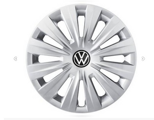 VW Golf Original Radkappen 15 Zoll für Stahlfelgen – vierteiliger Satz silber-1 1