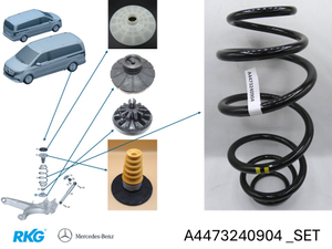 Federnsatz Hinterachse komplett (2 Stück). V-Klasse W447 *A4473240904*-1 1
