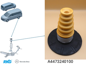 Original Mercedes-Benz Zusatzfeder hinten. V-Klasse W447, W448-7 1