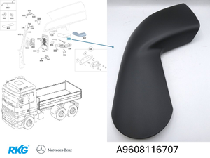 Abdeckung Spiegelkamera rechts. Actros W960 A9608116707-1 1