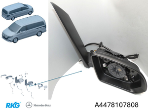 Spiegel rechts. V-Klasse W447 *A4478107808* Original Mercedes-Benz-1 1