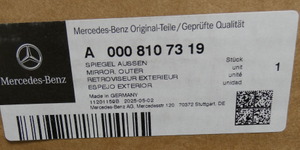 Aussenspiegel / Rumpfspiegel rechts. Sprinter W906 *A0008107319* Original MB-12 12