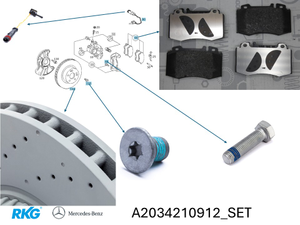 Bremsen-Satz vorne C-Klasse W203. Original Mercedes Benz-2 1