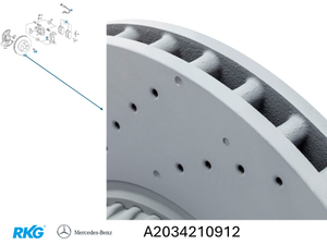 Bremsscheiben-Satz vorne (2 Stck.). C-Klasse 203 AMG, CLK 209, SLK AMG 55-1 1