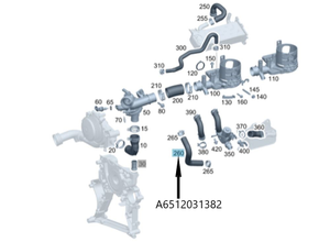 Original Mercedes-Benz Schlauch zwischen Ölwärmetauscher und Wasserauslaufstutzen OM651-7 6