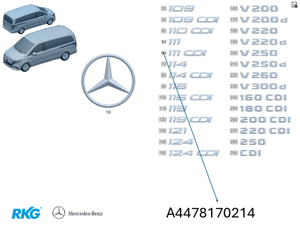 Schriftzug 111CDI. V-Klasse *A4478170214* Original Mercedes-Benz-1 1