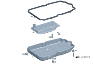 Schraube Ölwanne an Getriebe 722xxx, 724xxx, M6x40 (6 Stück) A0049903512-10 5