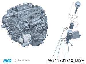 Dichtsatz Ölfiltergehäuse OM 651-1 1