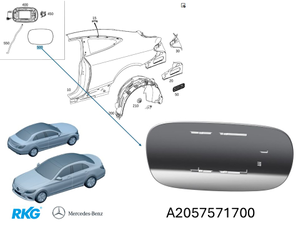 Beplankung Tankklappe C-Klasse W205 *A2057571700* Original Mercedes-Benz-1 1