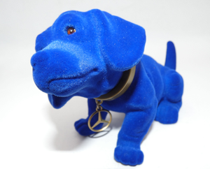 Wackeldackel, klein, blau-4 4