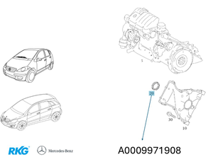 Dichtring Steuergehäuse. A-Klasse, B-Klasse-1 1