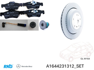 Original Mercedes-Benz Bremsensatz hinten GL W164-2 1