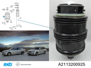 Federbalg hinten. E-Klasse W211 *A2113200925* Original Mercedes-Benz-1 1