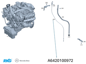 Ölmessstab ML W164, R-Klasse W251 *A6420100972* Original Mercedes-Benz-1 1