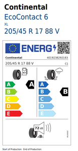 Continental EcoContact6 205/45 R17 88V Demo Reifen-1 1