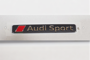 Audi Sport Schriftzug Emblem 4S0853737D2ZZ Chrom Rot Schwarz Original Logo Kühlergrill R8 2016–2024-1 1