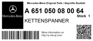 Original Mercedes-Benz Kettenspanner. C-Klasse, E-Klasse, GLE, ML ( OM628, 629, 642)-8 8