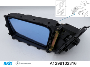 Spiegel links. SL R129. *A1298102316* Original Mercedes-Benz-1 1