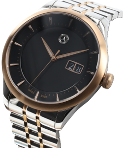 Original Mercedes-Benz Armbanduhr Herren Classic Elegance schwarz silber rosé-5 2