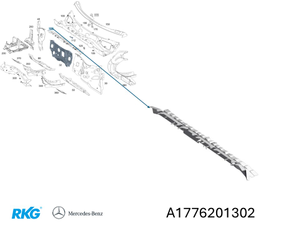 Querträger Luftwasserkanal. CLA ,A-Klasse, GLA, GLB, B-Klasse *A1776201302*-1 1