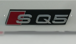 Original Audi SQ5 Schriftzug Kühlergrill Emblem Chrom Rot-1 1