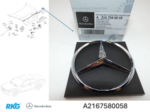 Original Mercedes-Benz Stern für Heckdeckel. CL W216-2 1