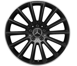 AMG Vielspeichen-Rad, 48,3 cm (19 Zoll), Felgenhorn glanzgedreht-2 2