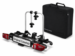 Volkswagen Premium Fahrradträger Set mit Aufbewahrungstasche – Original VW Zubehör für 2 Fahrräder & E-Bikes-1 1