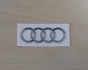 Original Audi Aufkleber Ringe Logo selbstklebend grau-1 1