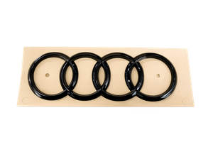 Original Audi A3 8V Limousine Ringe Emblem Heckklappe schwarz glänzend-1 1