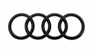 Original Audi A6 C7 Q5 FY Ringe Emblem Heckklappe schwarz glänzend-1 1