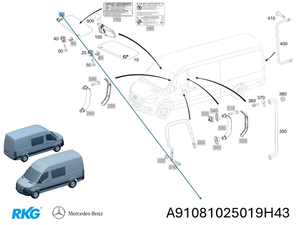 Sonnenblende rechts. Sprinter W907, W910 *A9108102501* Original Mercedes-Benz-1 1