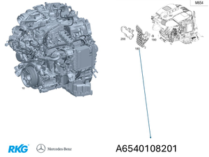 Absorber / Motorabdeckung OM 654 *A6540108201* Original Mercedes-Benz-1 1