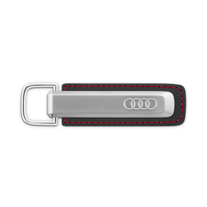 Original Audi RS Schlüsselanhänger silber schwarz Leder-2 2