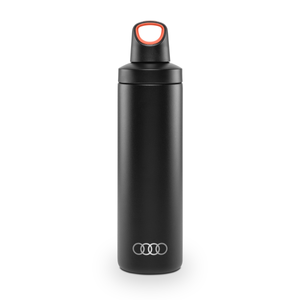 Original Audi Edelstahl Wasserflasche isoliert schwarz 600 ml-1 1