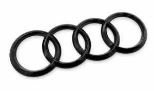 Original Audi Black Edition Ringe Emblem schwarz glänzend für A1 S1 Q3-2 1