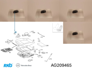 4 x Druckschalter Sitzverstellung orthopädischer Sitz A1698700310-1 1