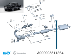 NOX-Sensor nach SCR Kat. X-Klasse W470 *A0009055113* Original Mercedes-Benz-1 1