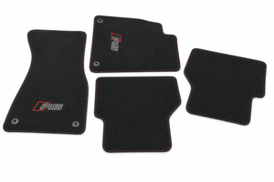 Original Audi RS Textilfußmatten Premium Velours schwarz rot für A6 S6 RS6 A7 S7 RS7-1 1
