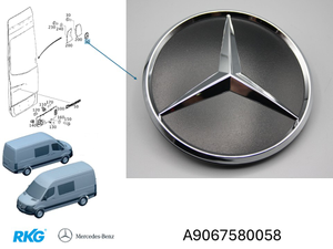 Original Mercedes-Benz Stern Rückwandtür Sprinter-6 1