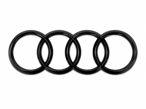 Original Audi Ringe Emblem Black Edition schwarz glänzend für A3 8V Sportback-2 1