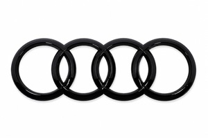 Original Audi Ringe Black Edition Heckklappen Emblem für A3 8Y Sportback schwarz-1 1