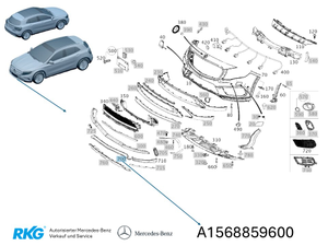 Abdeckung Stoßfänger vorne unten. GLA W156 *A1568859600* Original Mercedes-Benz-1 1