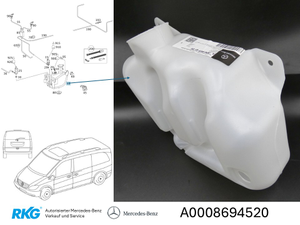 Wischwasserbehälter Viano W639 *A0008694520* Original Mercedes-Benz-1 1