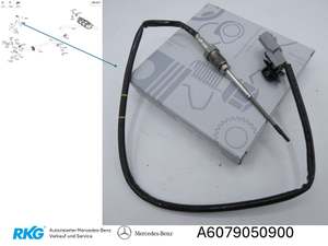 Temperatursensor Katalysator. CLA, GLA, A-Klasse, B-Klasse *A6079050900*-5 1